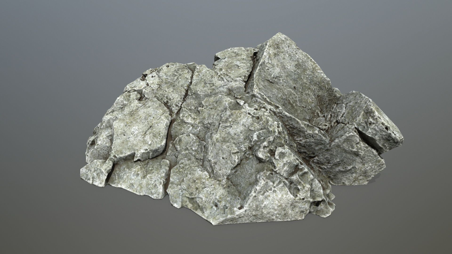 rock set 4 piece of Low-poly 3D model_14