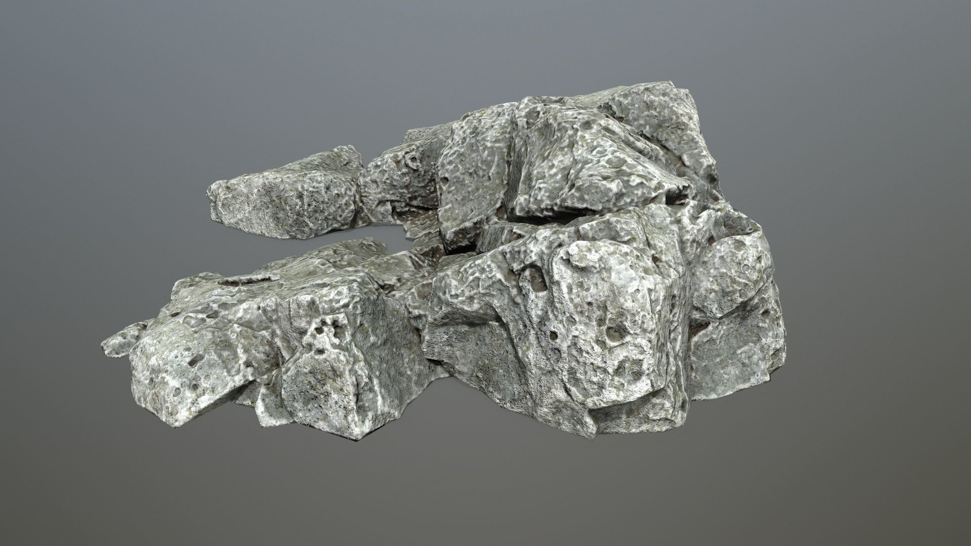 rock set 4 piece of Low-poly 3D model_18