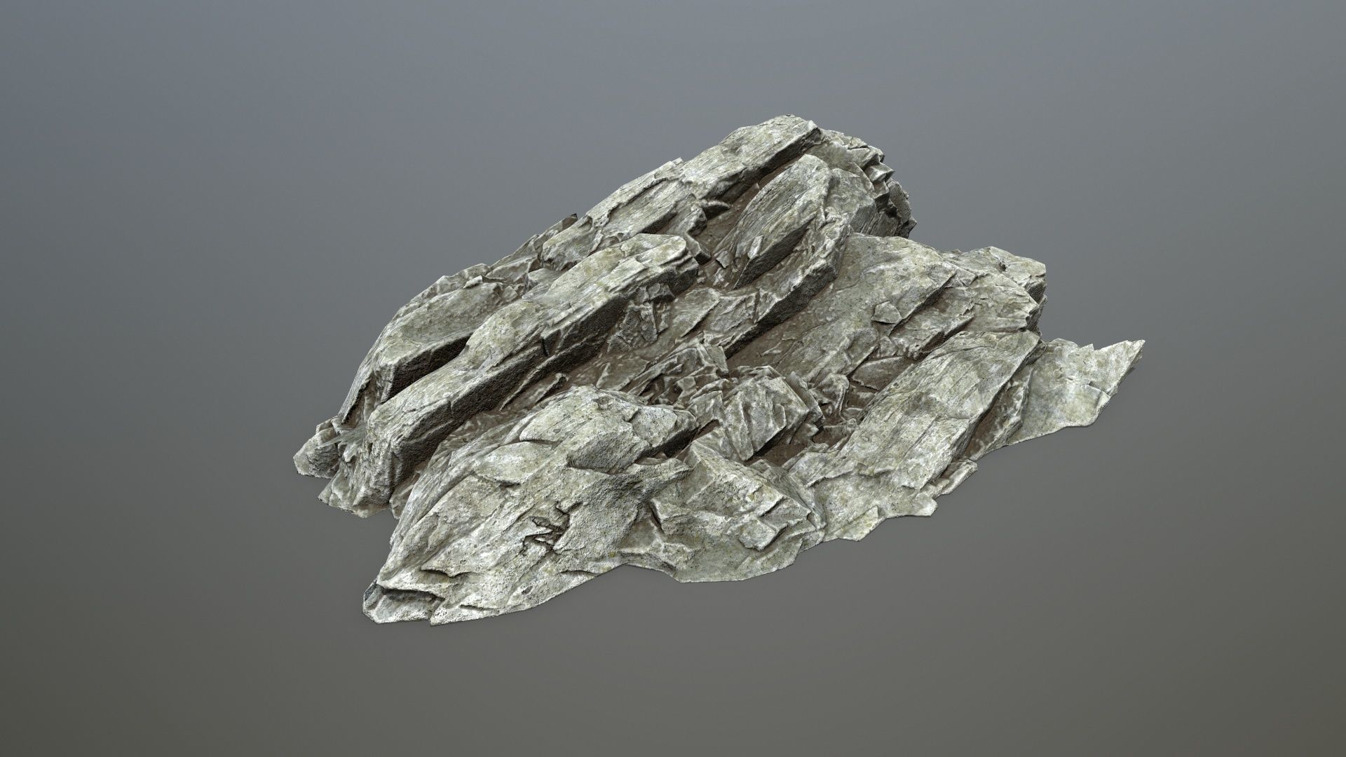 rock set 4 piece of Low-poly 3D model_1