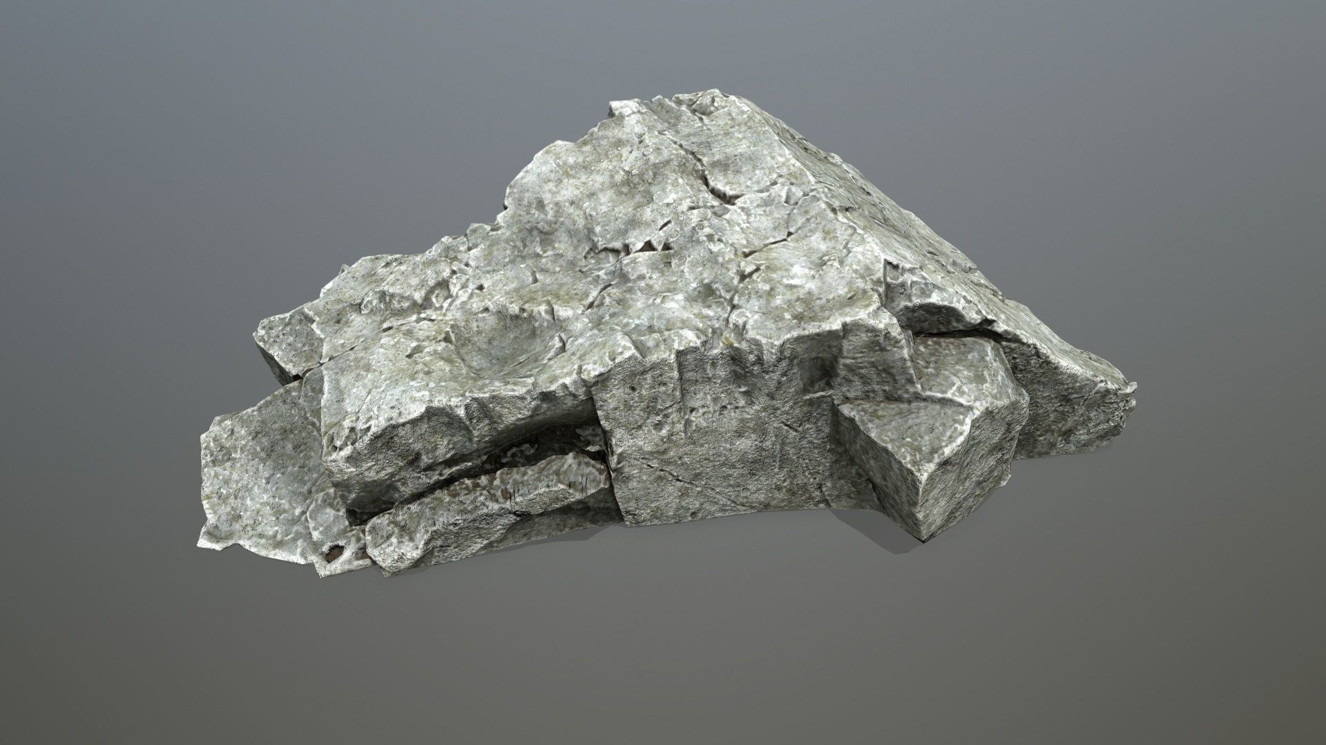 rock set 4 piece of Low-poly 3D model_10