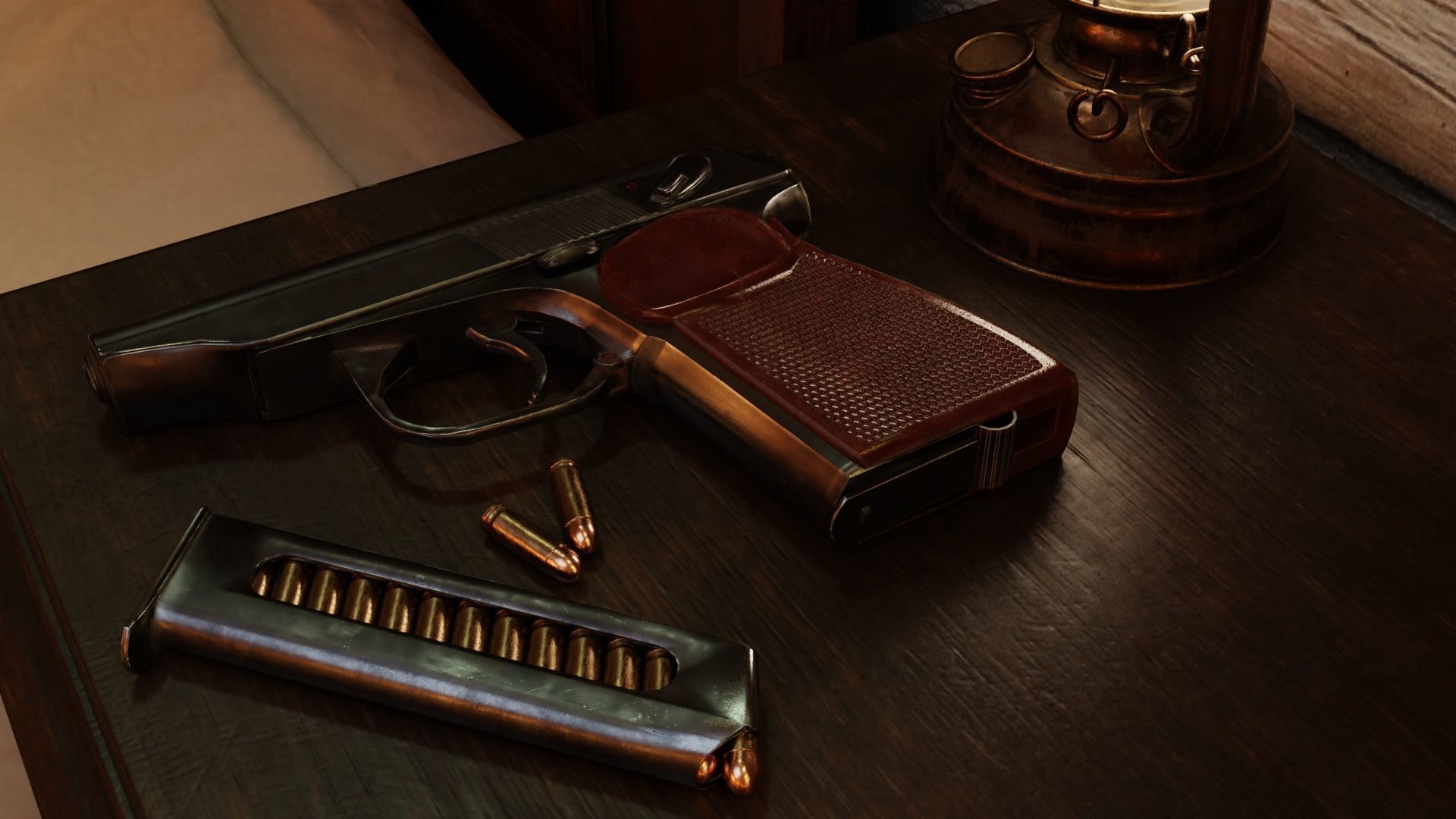 Makarov Gun - Asset Low-poly 3D model_2