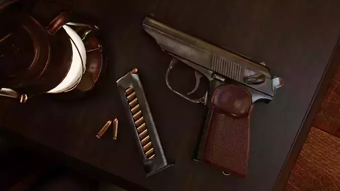 Makarov Gun - Asset Low-poly 3D model