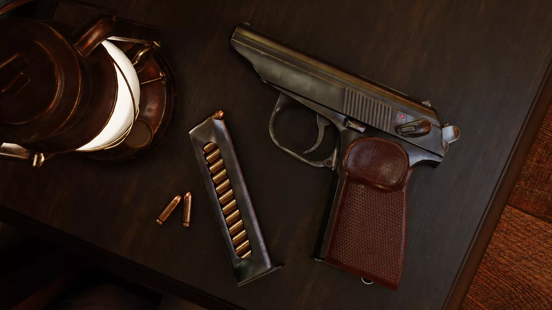 Makarov Gun - Asset Low-poly 3D model_0