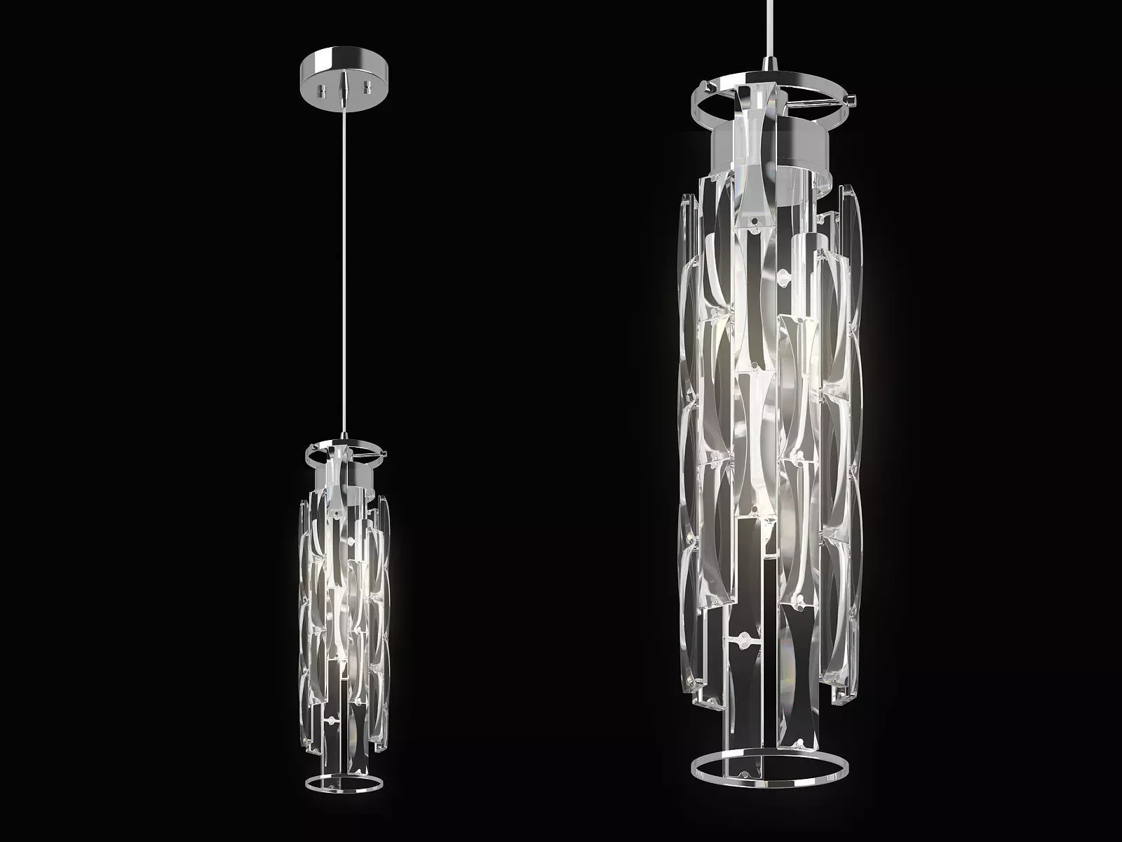 722030 Limpio Lightstar Pendant chandelier 3D model_0