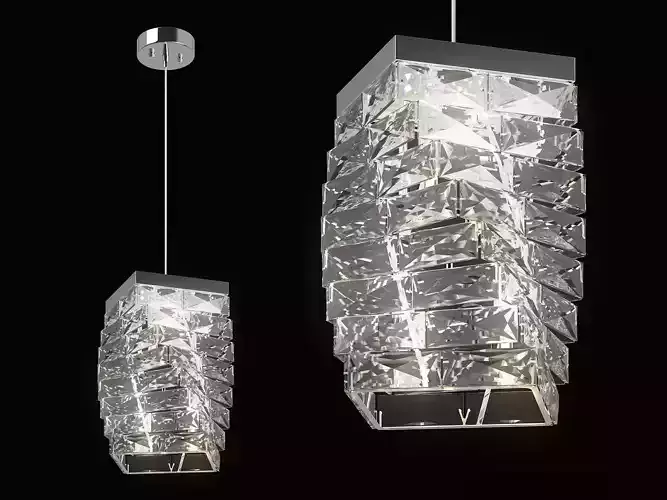 722040 Limpio Lightstar Pendant chandelier 3D model