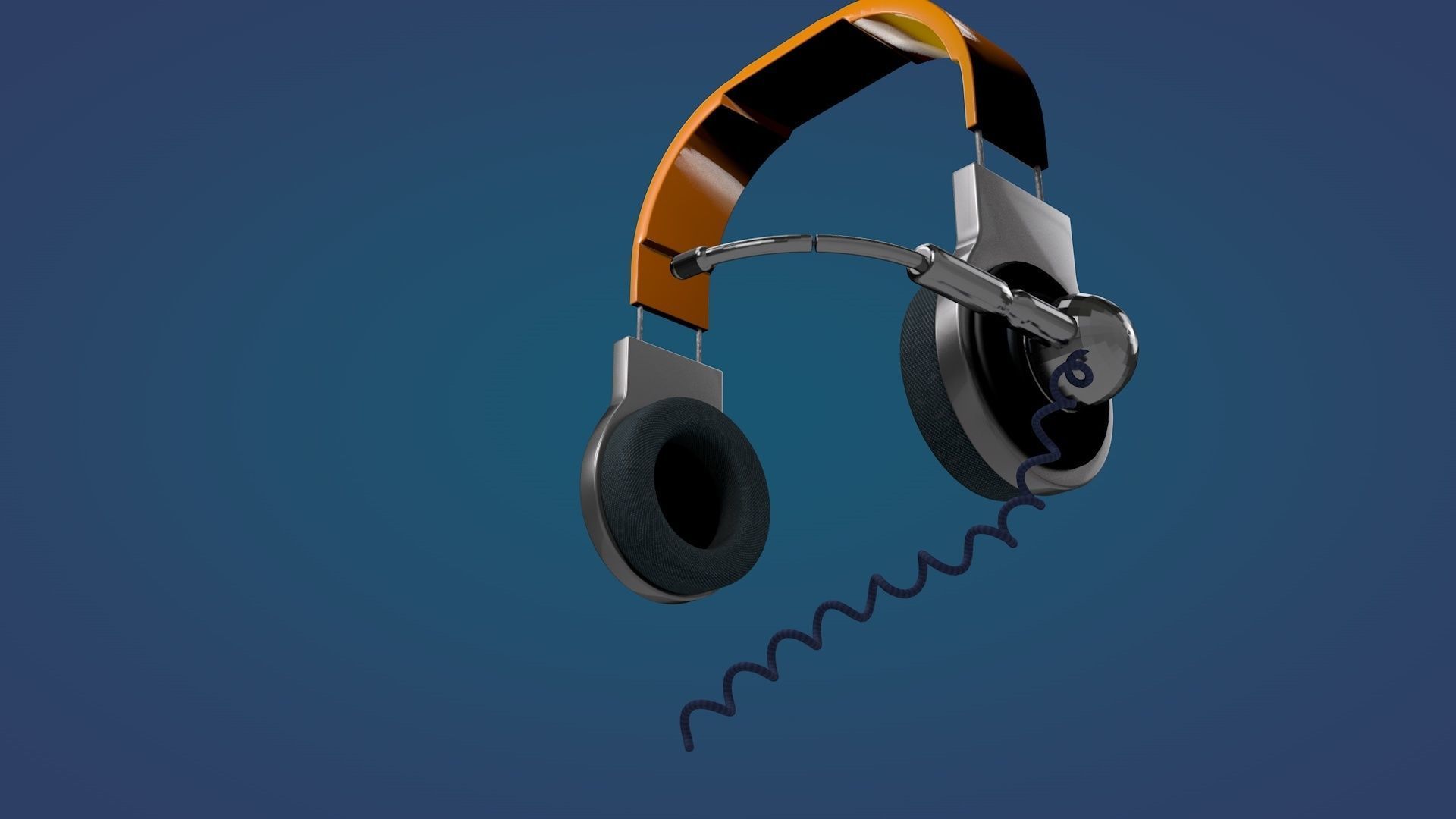 Headphones Game 3D model_0