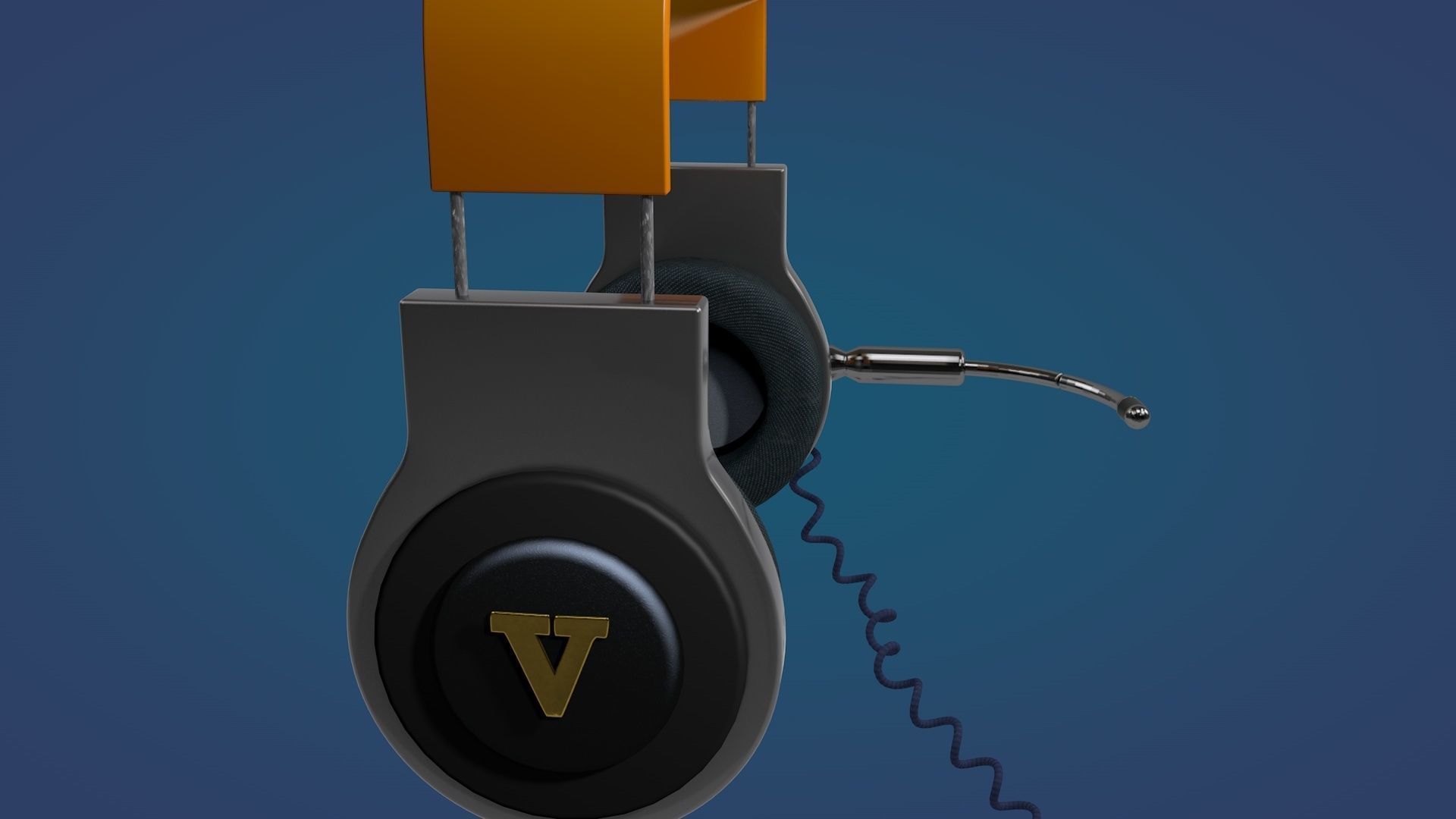 Headphones Game 3D model_4