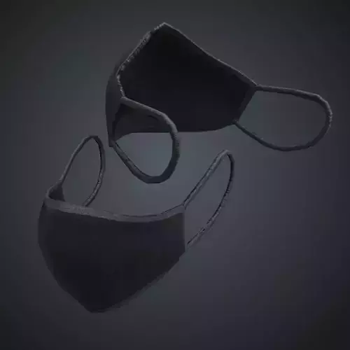 Low-poly Facemask two face masks