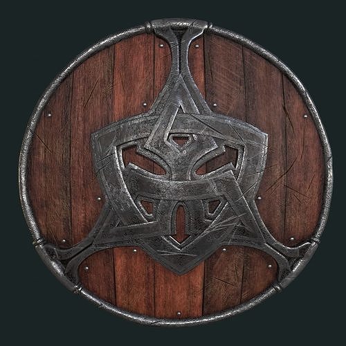 Viking Shield PBR-LowPoly Low-poly 3D model