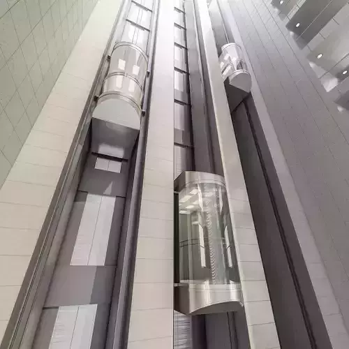 elevator elevators in modern building 3D model