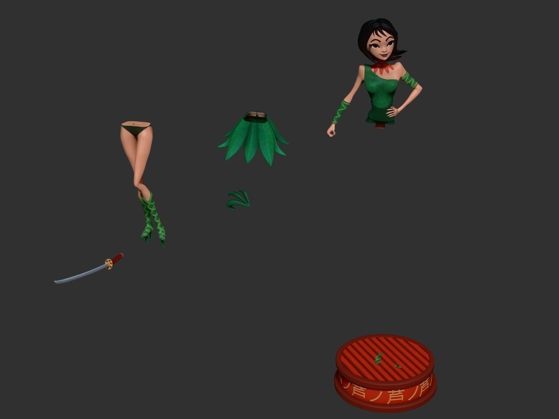 Ashi fanart 3D print model_11