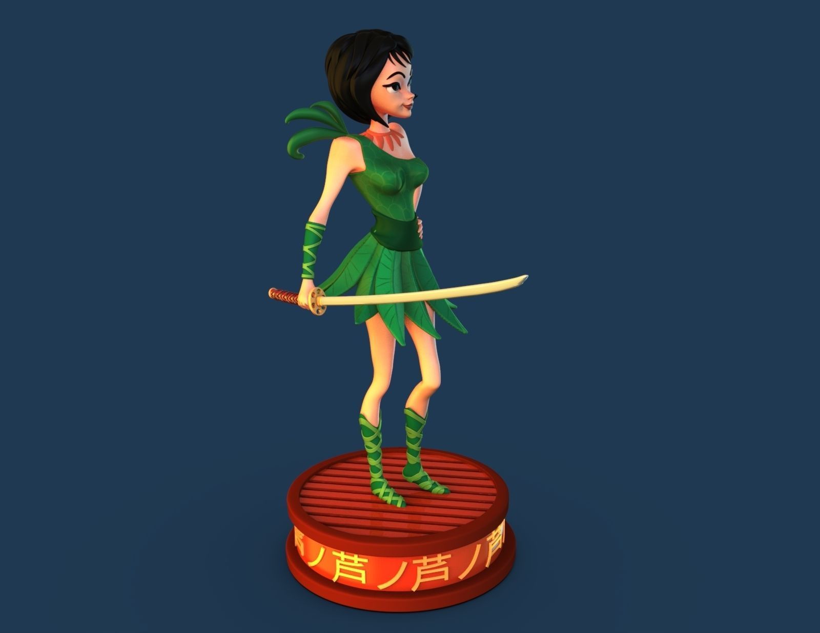 Ashi fanart 3D print model_2