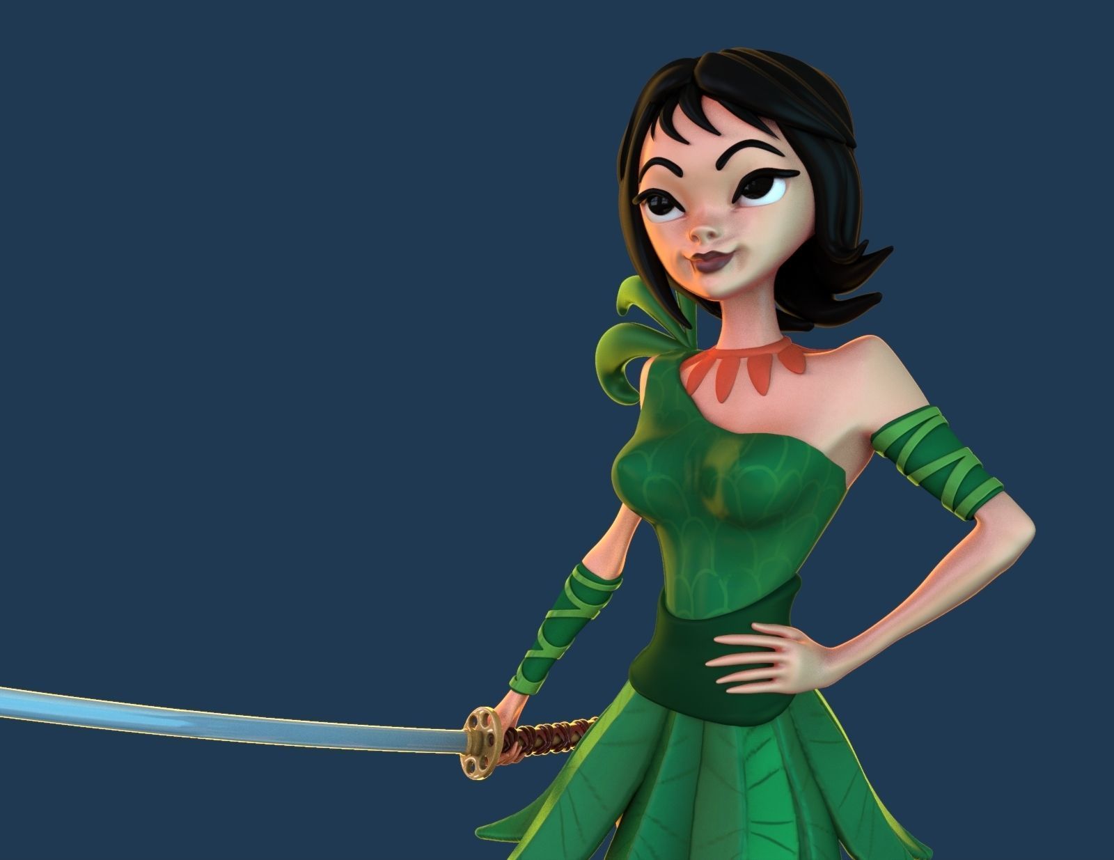 Ashi fanart 3D print model_4