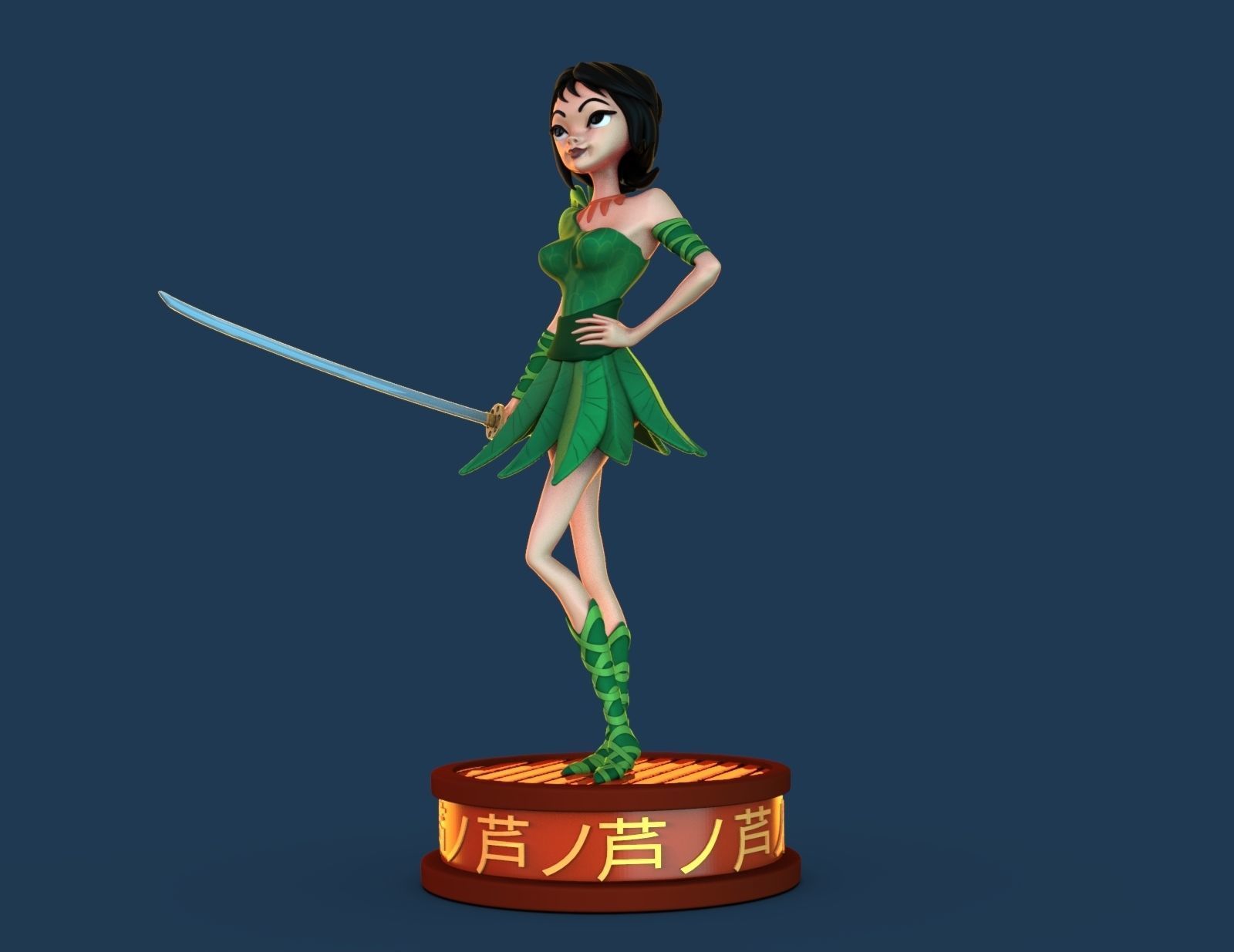 Ashi fanart 3D print model_3