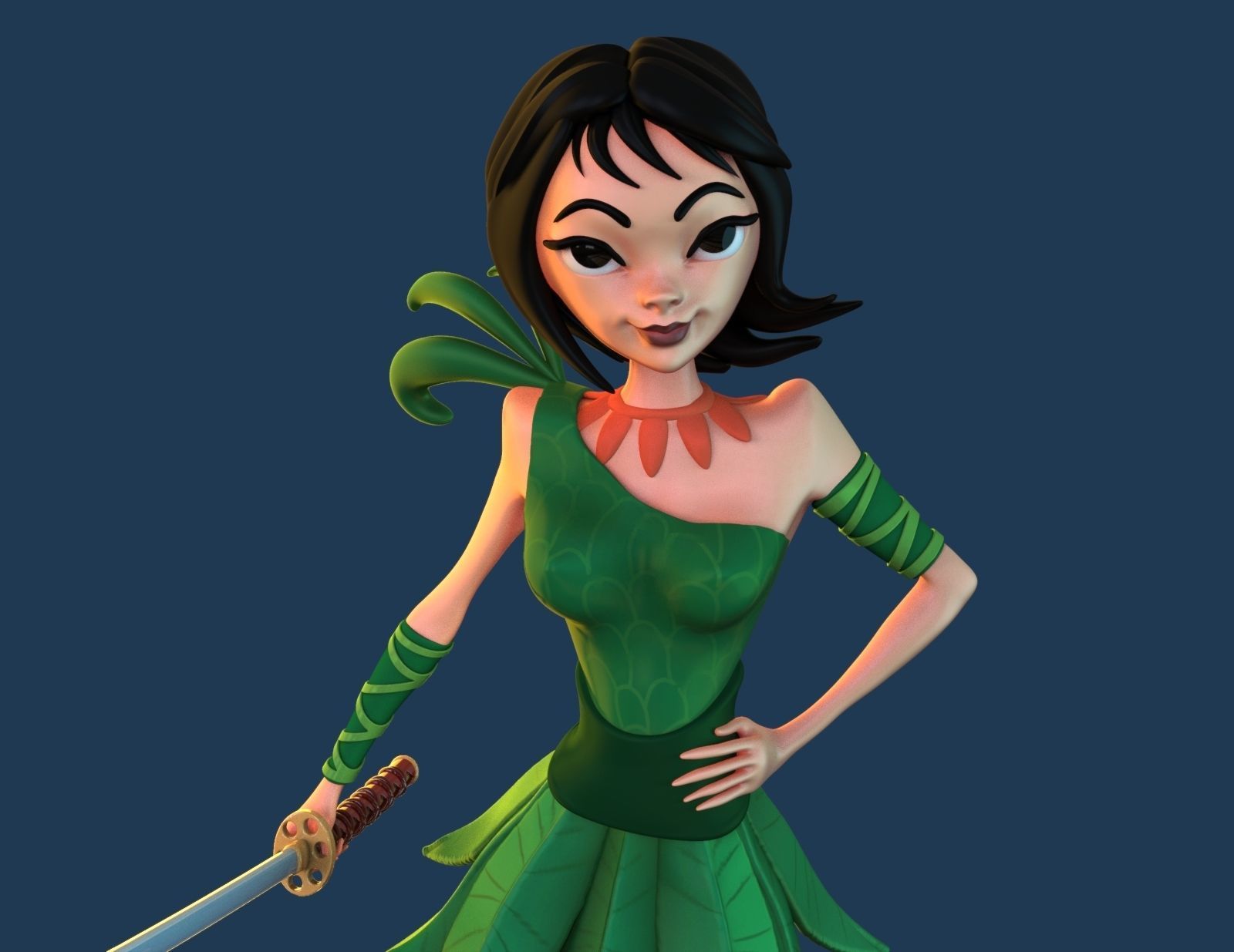 Ashi fanart 3D print model_5