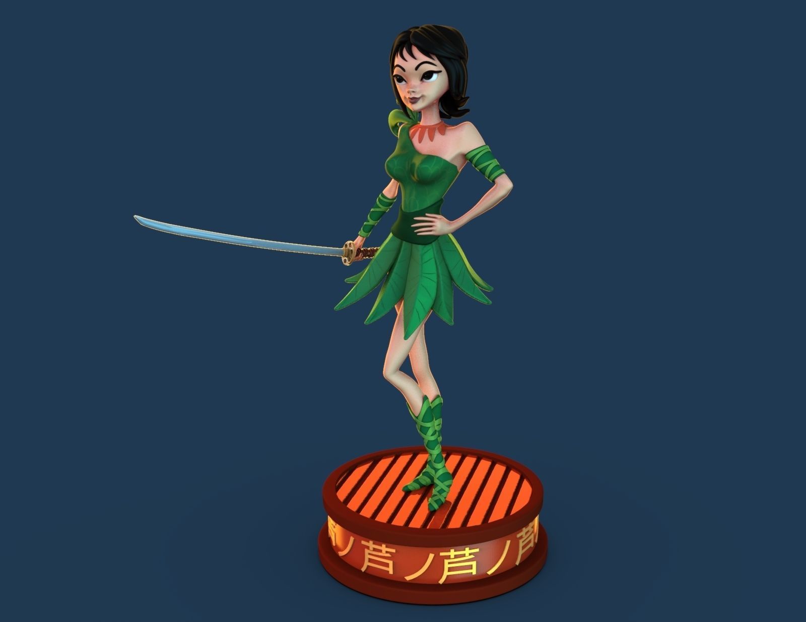 Ashi fanart 3D print model_1