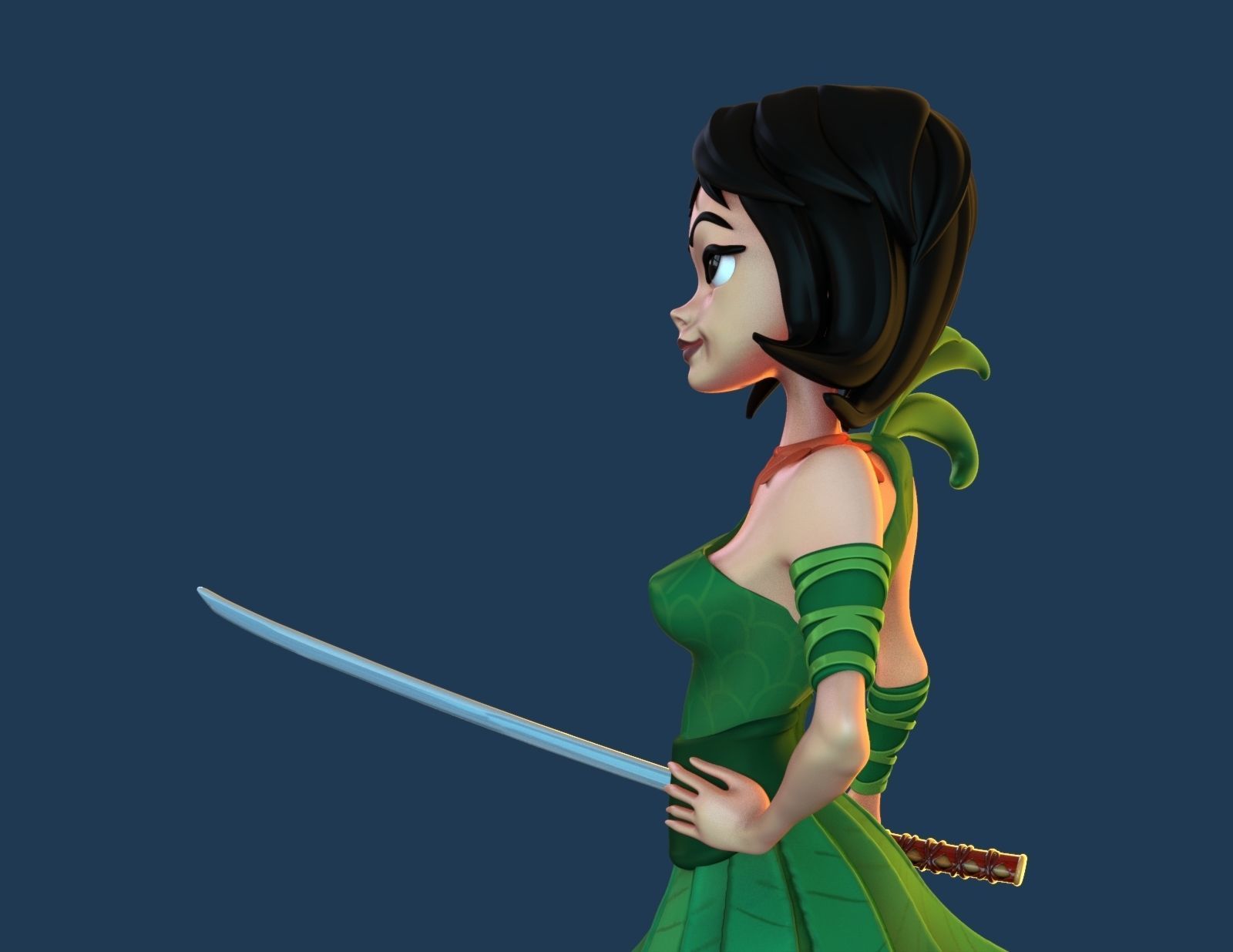 Ashi fanart 3D print model_6