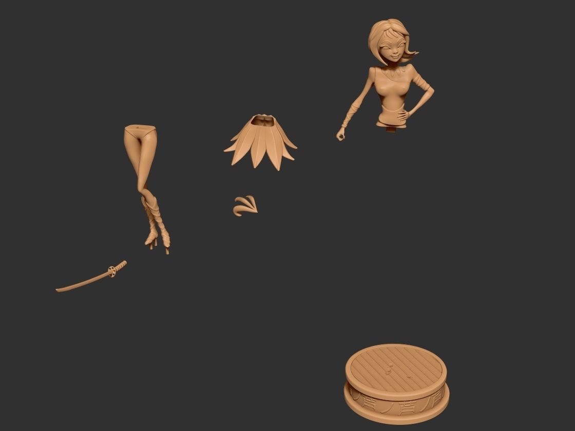 Ashi fanart 3D print model_16