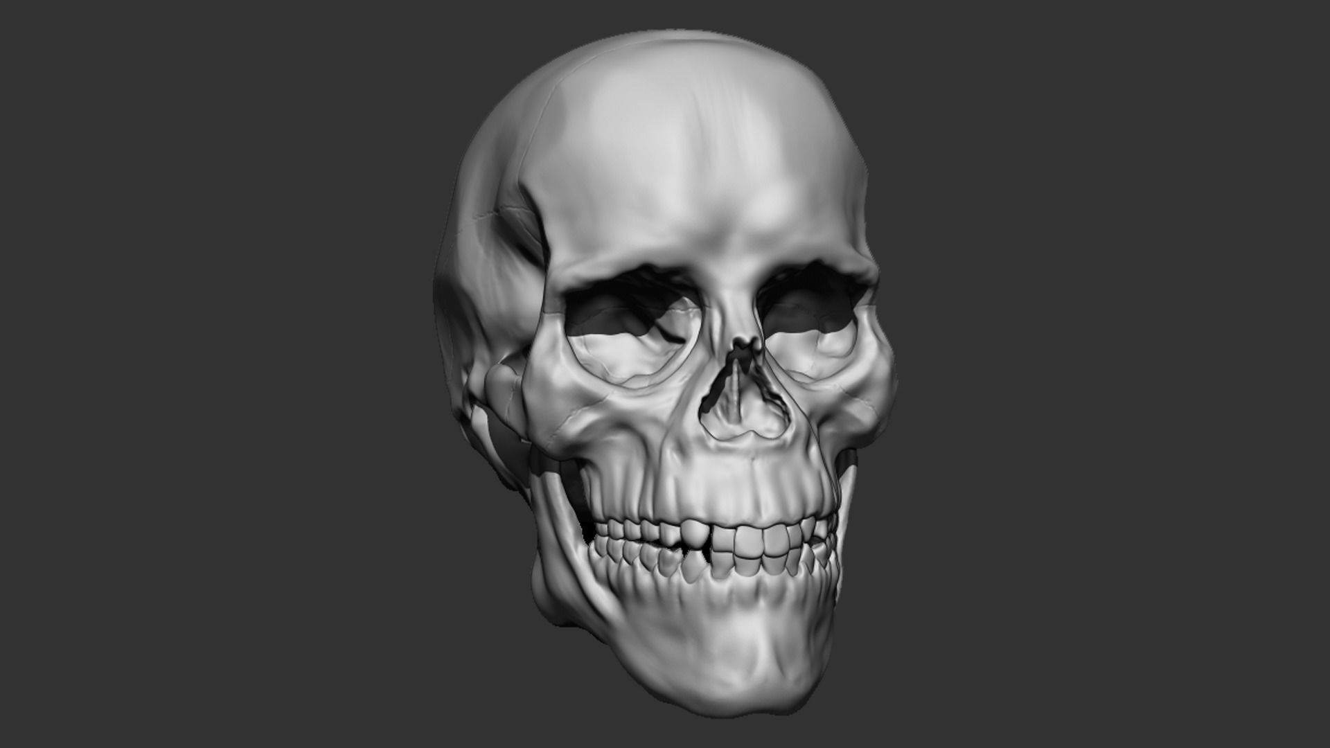 Skull Low-poly 3D model_5