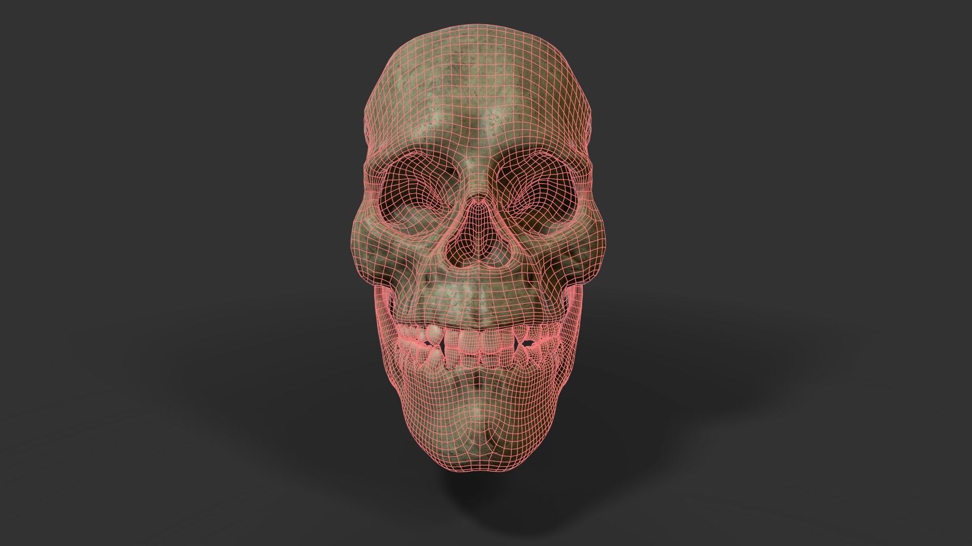 Skull Low-poly 3D model_4