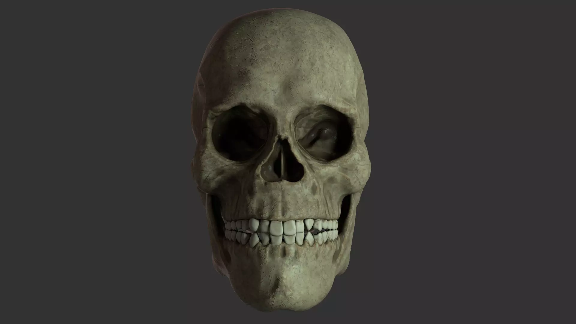 Skull Low-poly 3D model_0