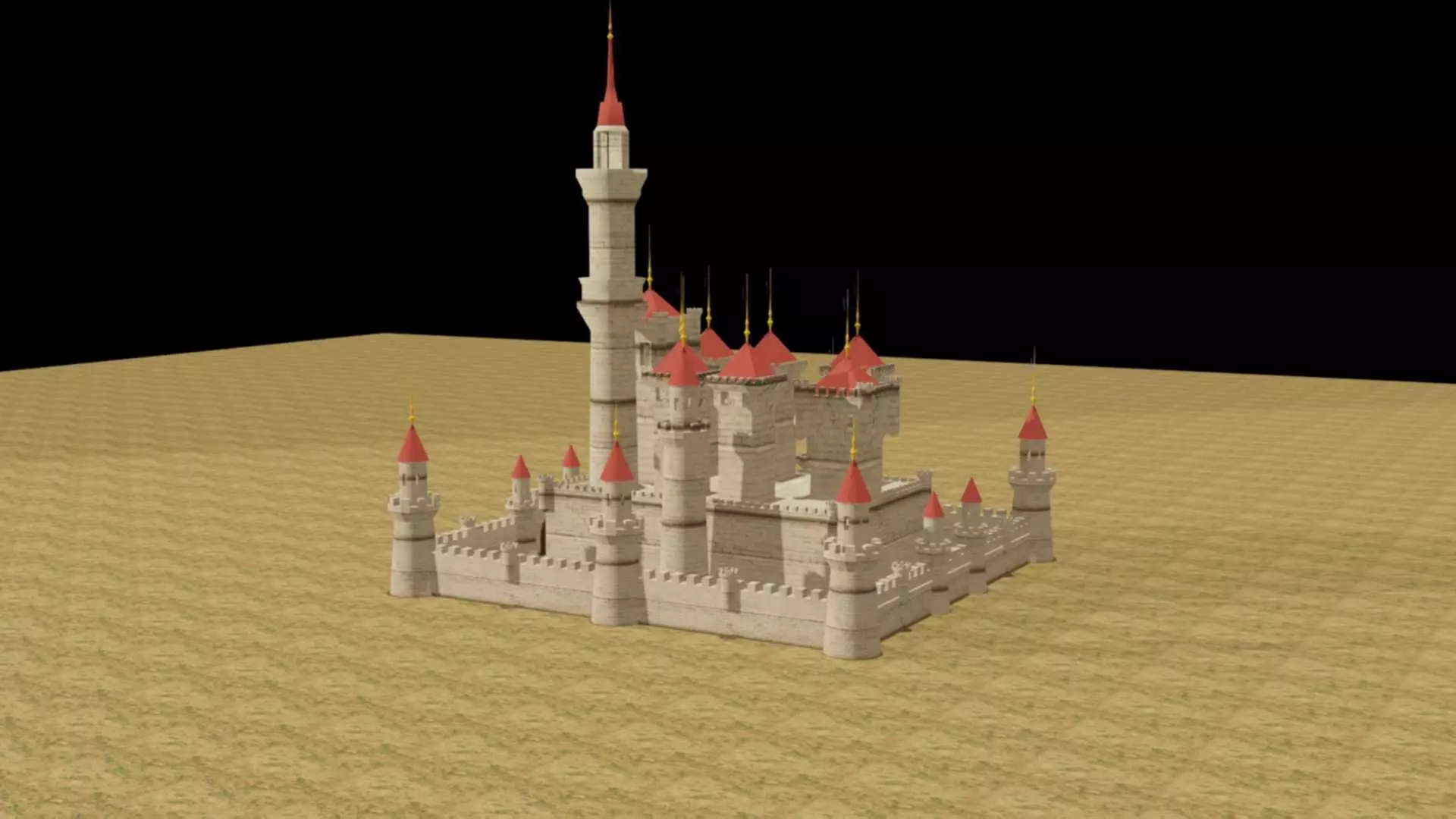 castle Low-poly 3D model