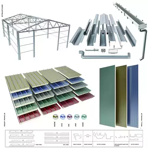 sloped roof-sandwich panel