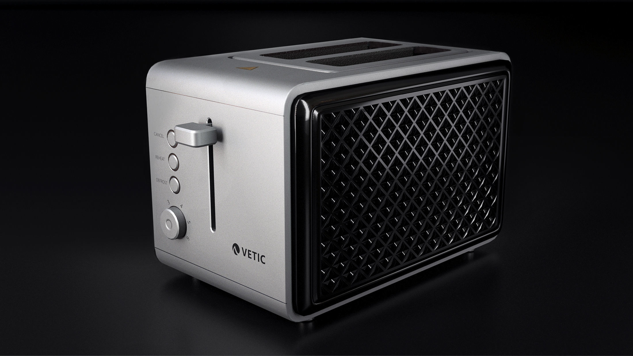 Toaster for kitchen Low-poly 3D model_2