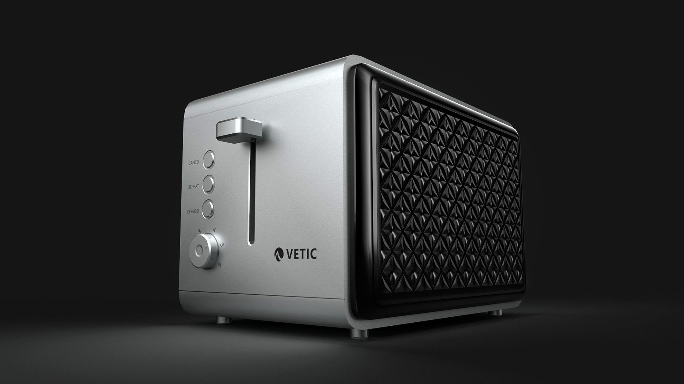 Toaster for kitchen Low-poly 3D model_1