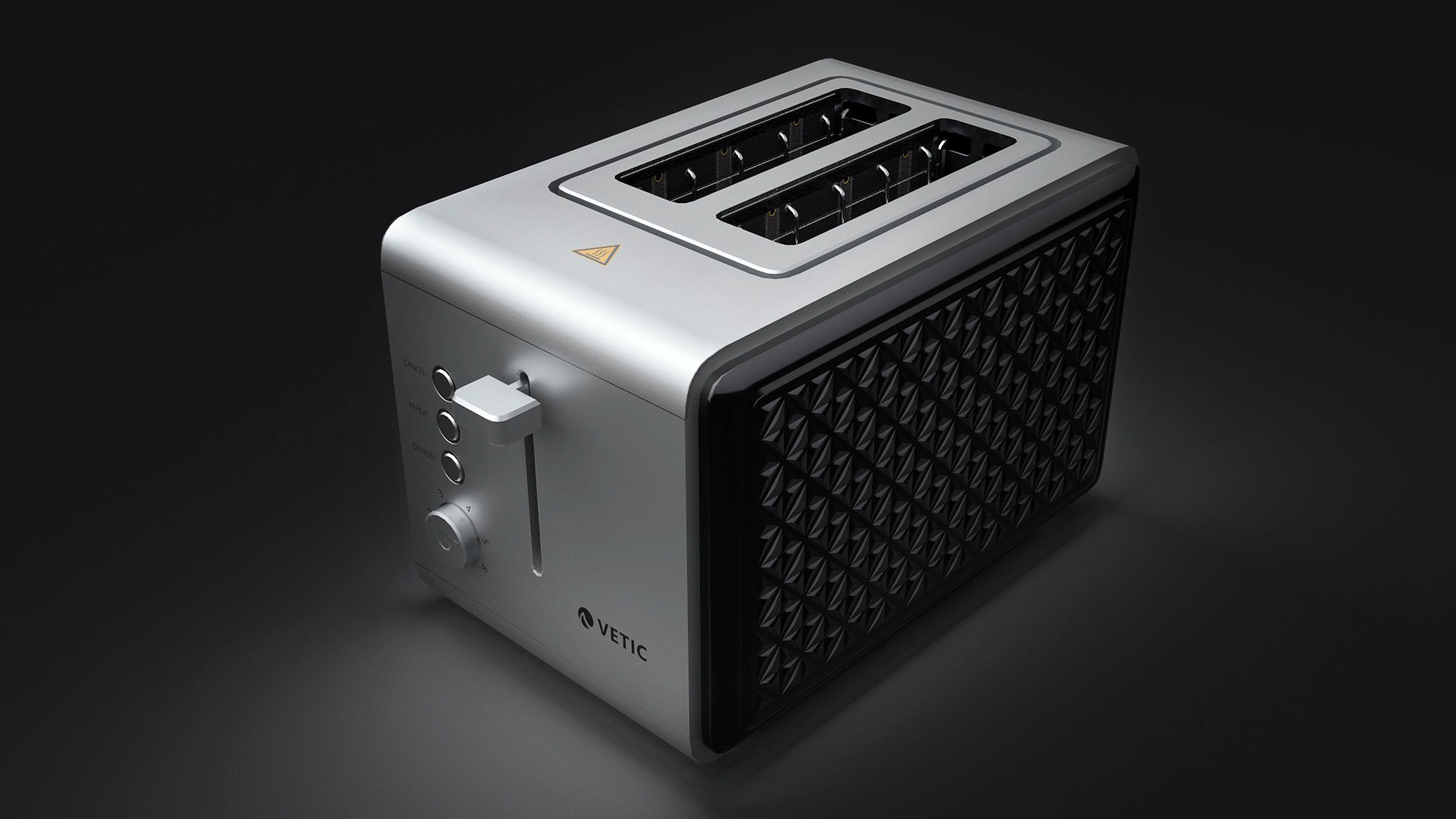 Toaster for kitchen Low-poly 3D model_0