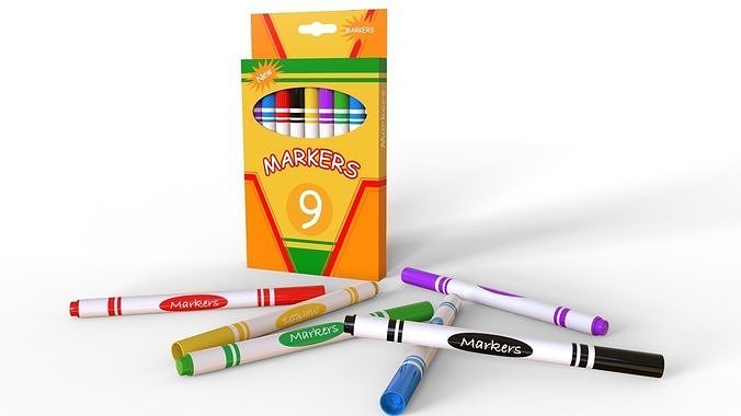markers pack of cigarettes 3D model