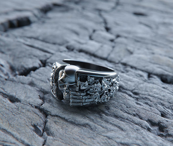 Deep in thorns  ring 3D print model