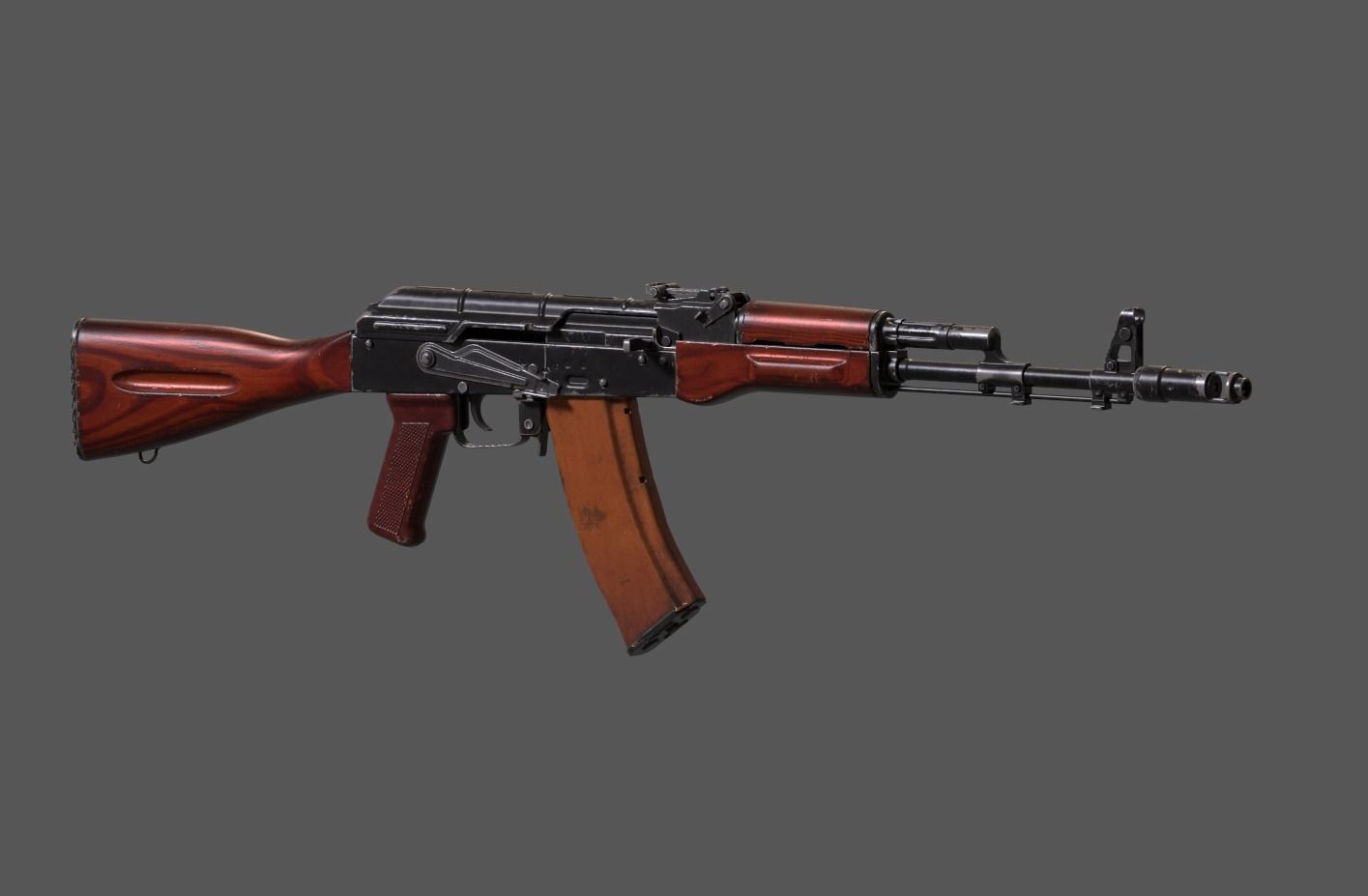 AK 47 Low-poly 3D model_6