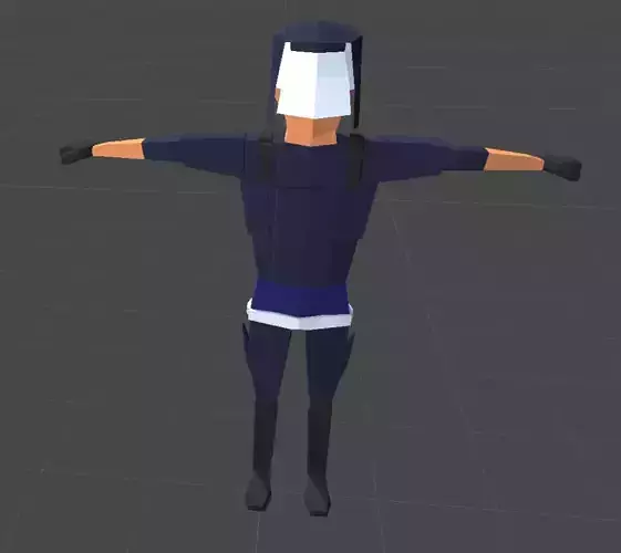 Low poly basic policeman model for Unity Games