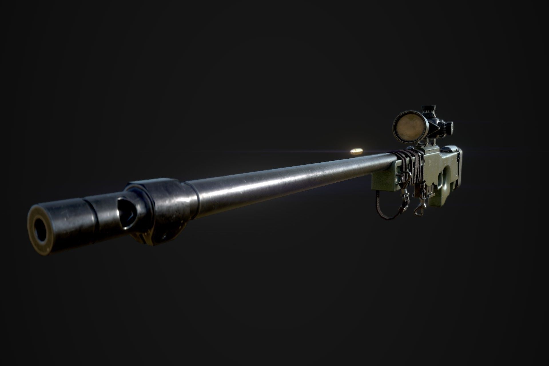 AWP Sniper L96 Low-poly 3D model_2