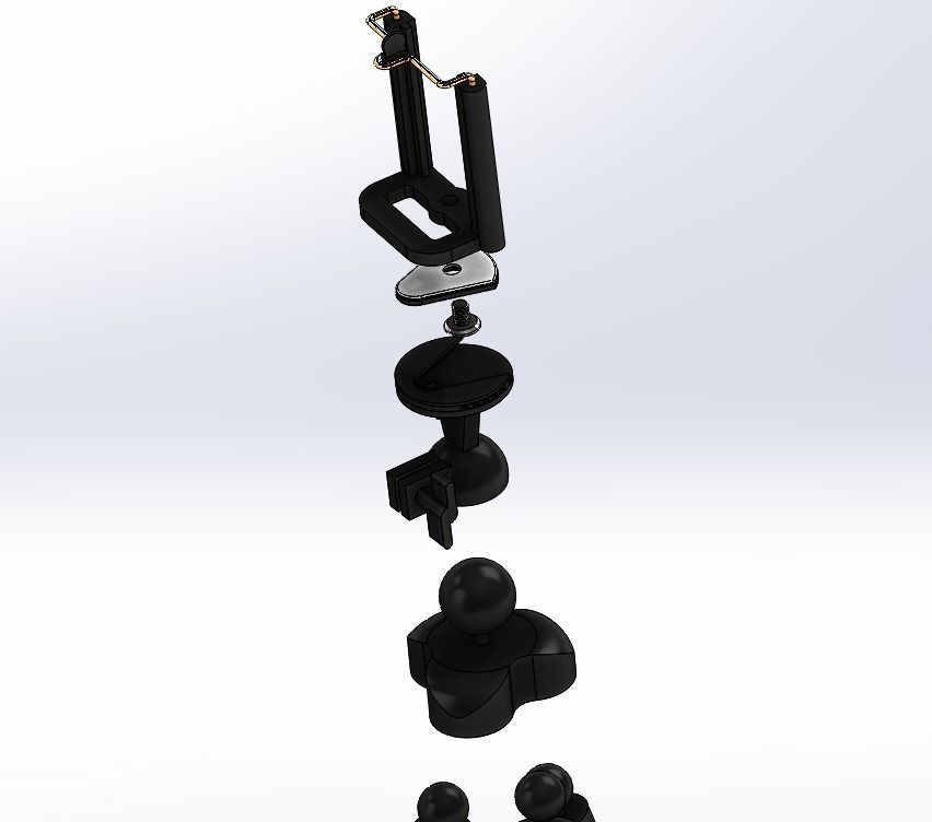 Tripod with handle 3D model_3