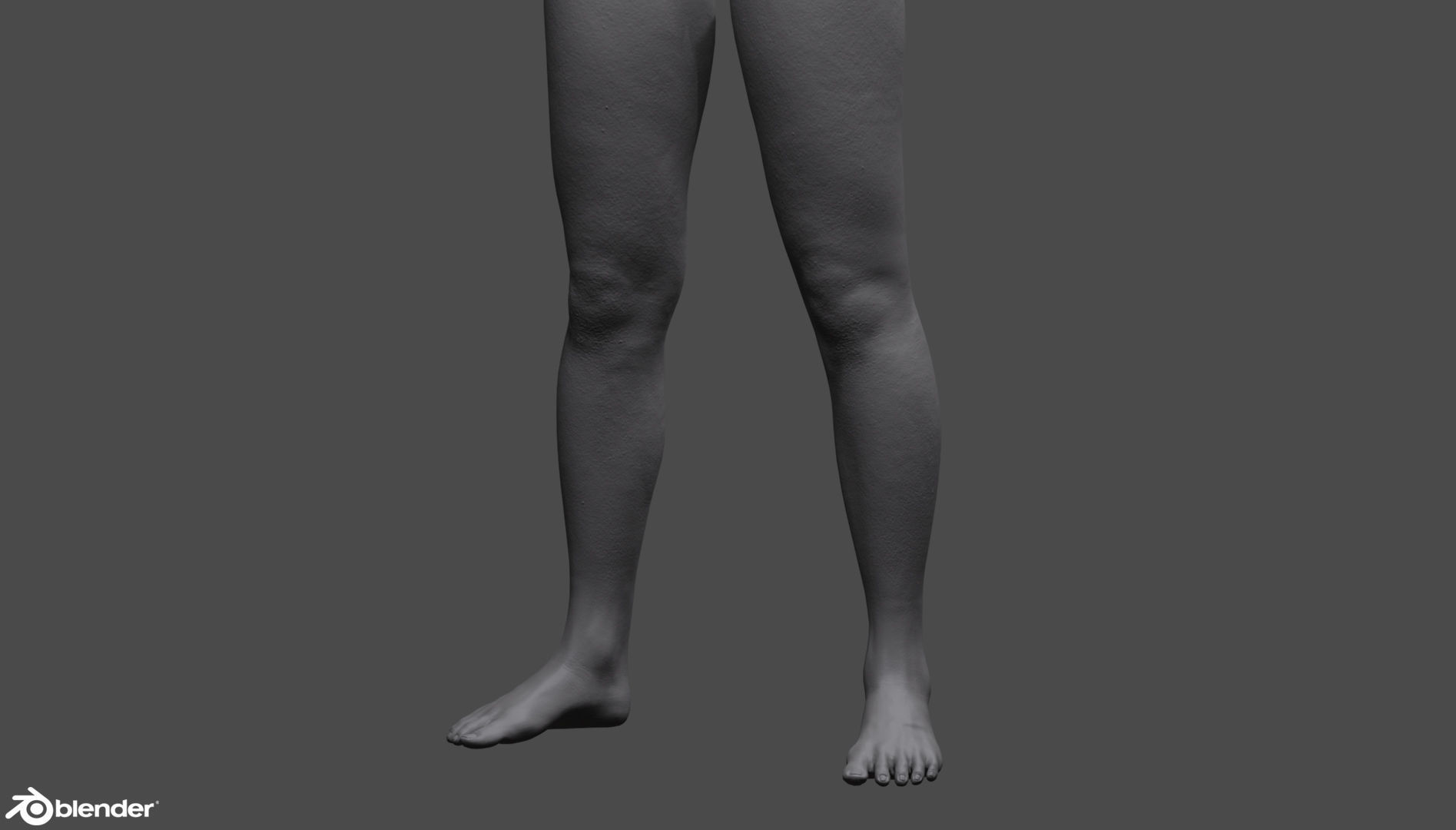 Female Custom Basemesh Lowpoly For Blender Low-poly 3D model_21