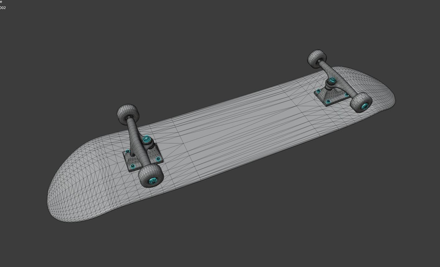Skateboard two skateboards Low-poly 3D model_4