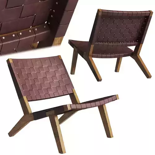 DE LA ESPADA 128 Lounge Chair Low-poly 3D model