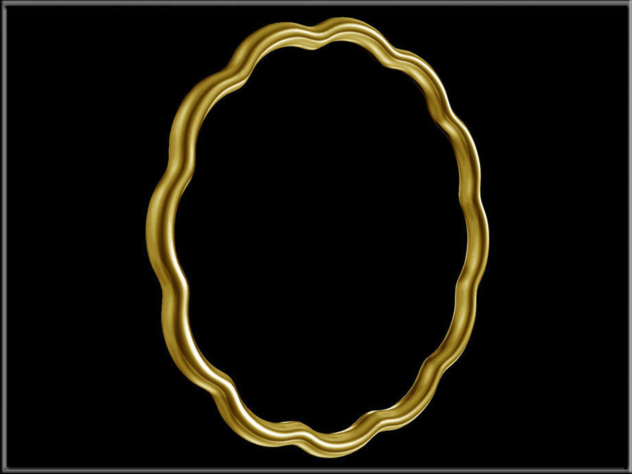 Flower Petals Band Ring 02 Low-poly 3D model_2