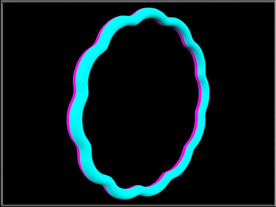 Flower Petals Band Ring 02 Low-poly 3D model_4