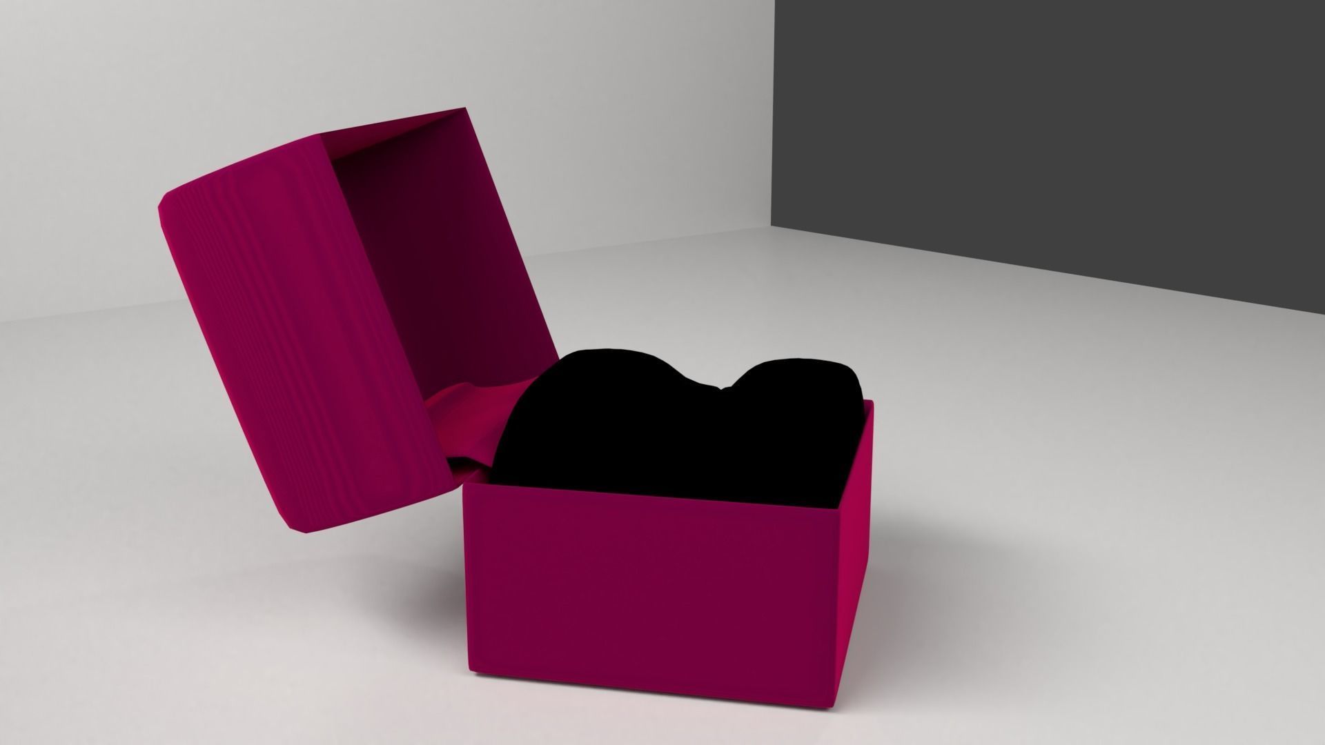 Small Satin Ring Box 3D model_2