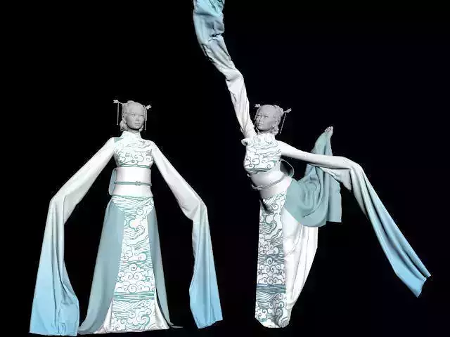 Traditional Chinese Dancer Outfit 3D model