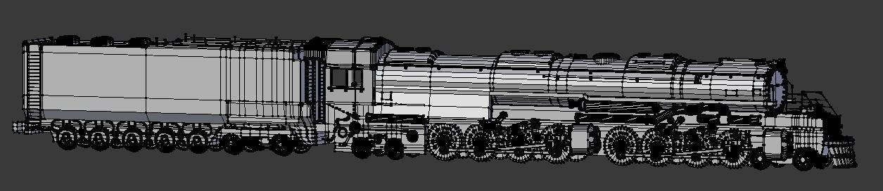 Steam Engine Locomotive Low-poly 3D model_11