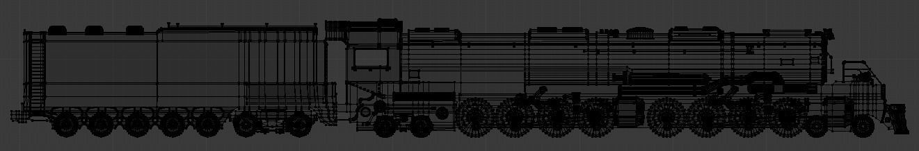Steam Engine Locomotive Low-poly 3D model_8