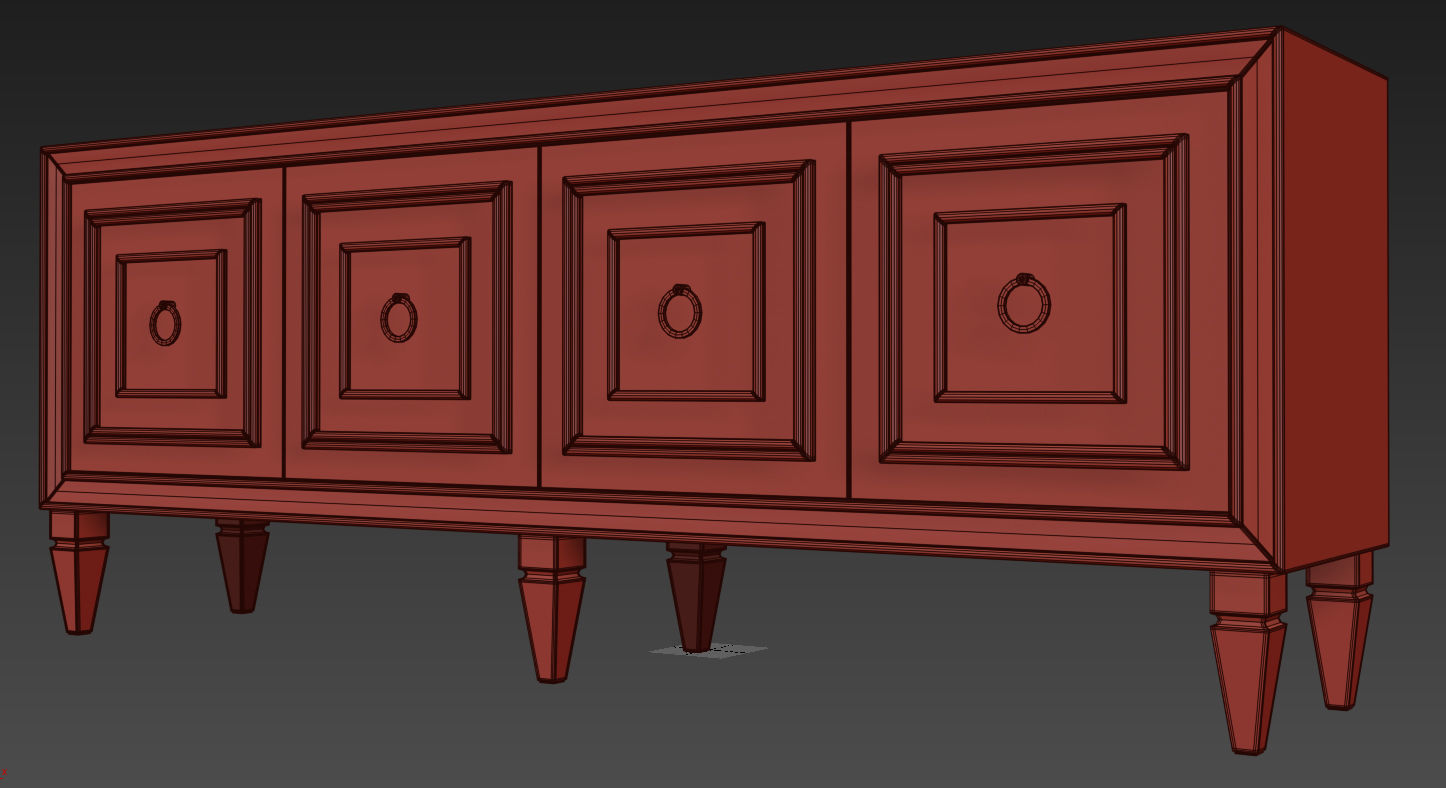 Art Deco nightstand  tvstand Bornova  3D model_9