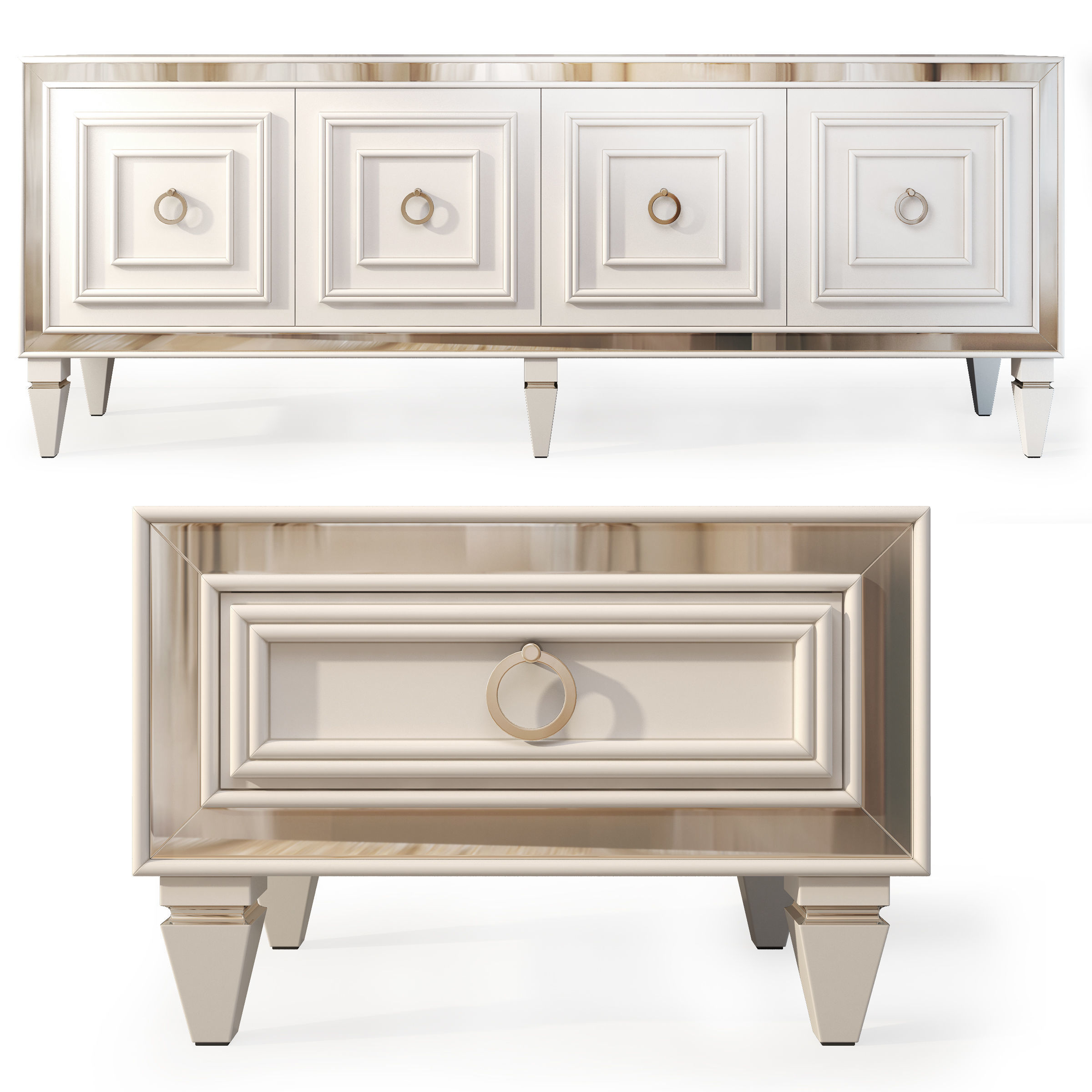 Art Deco nightstand  tvstand Bornova  3D model_1