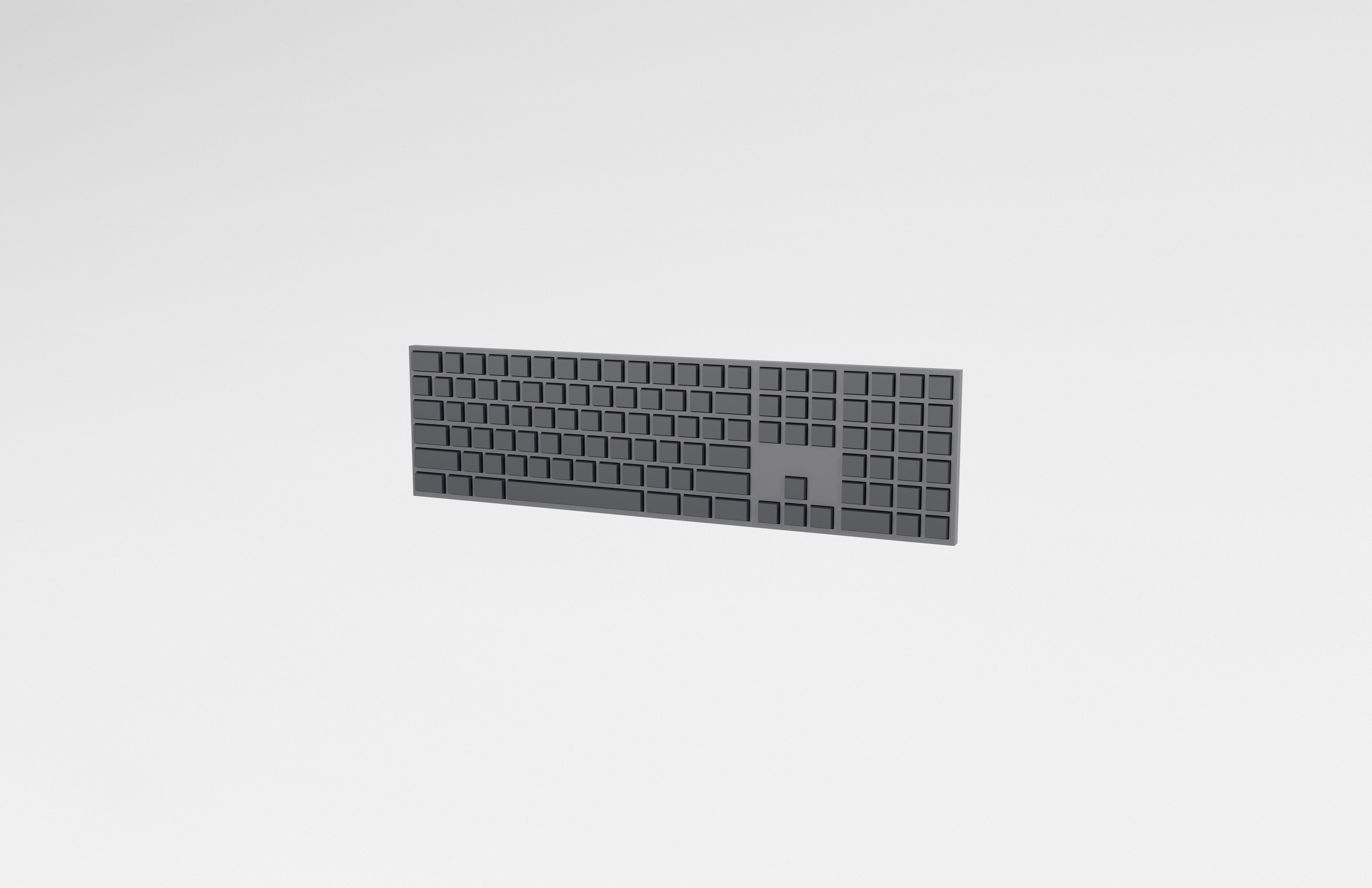 Cartoon Keyboard v1 002 Low-poly 3D model_1