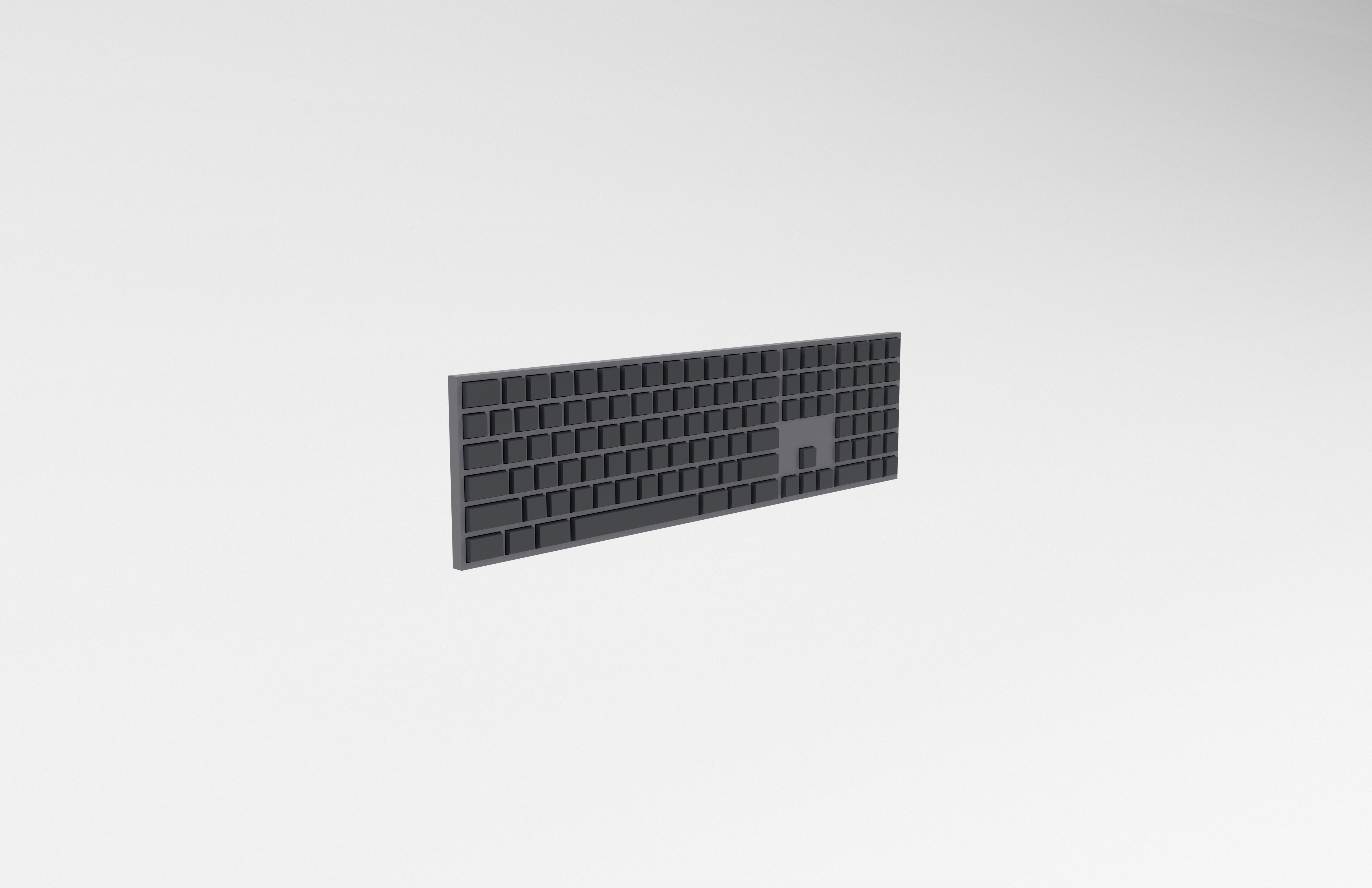 Cartoon Keyboard v1 002 Low-poly 3D model_3