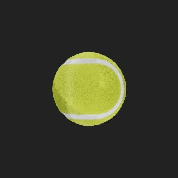 Tennis Ball 3D model_2